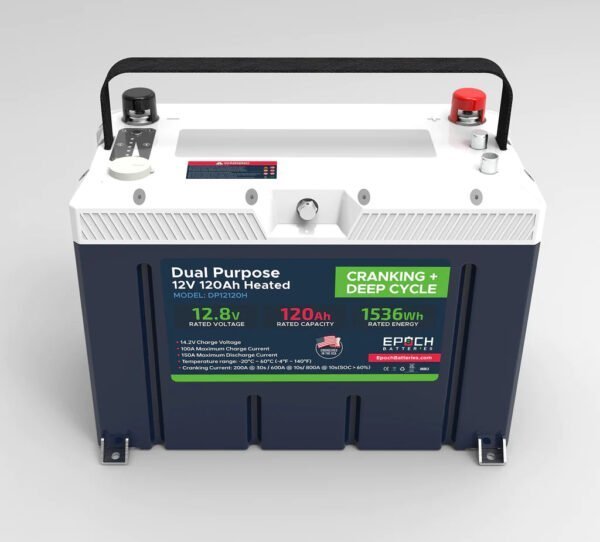 12V 120AH Group 27 LiFePO4 Battery Cranking & Deep Cycle Lithium Battery (Dual Purpose)