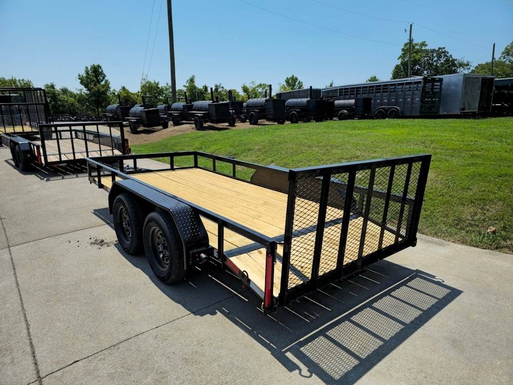 6’4″ x 14 Utility Trailer Powder Coated Dovetail (2) 3500 Axles 7k GVWR - Image 5