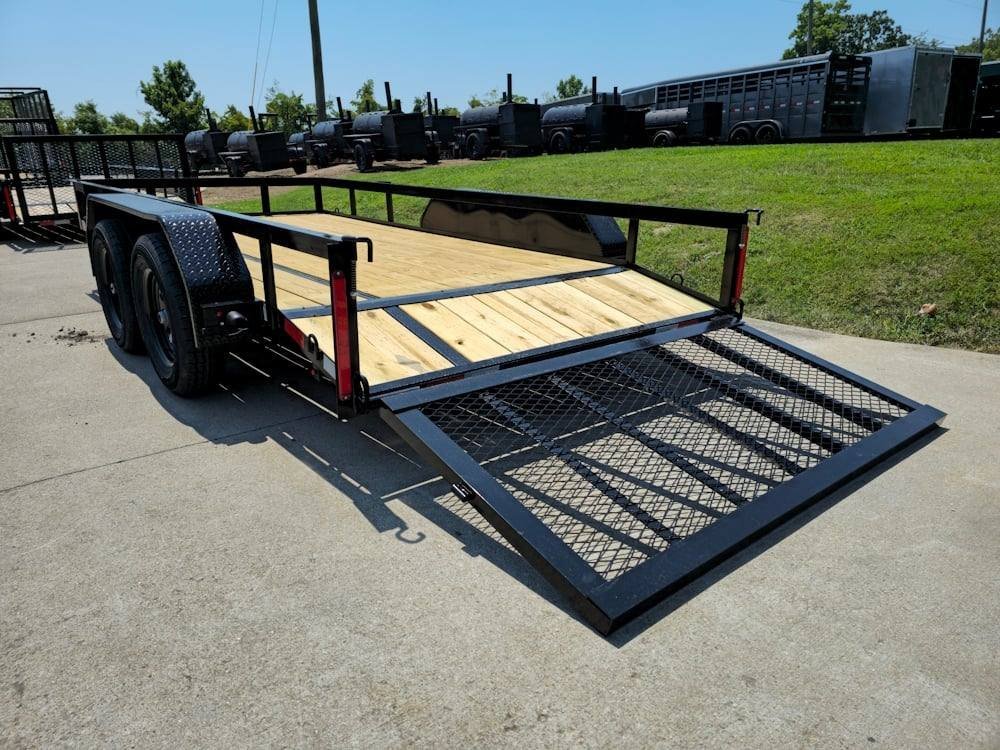 6’4″ x 14 Utility Trailer Powder Coated Dovetail (2) 3500 Axles 7k GVWR - Image 8