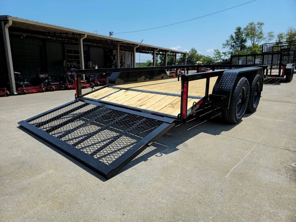 6’4″ x 14 Utility Trailer Powder Coated Dovetail (2) 3500 Axles 7k GVWR - Image 7