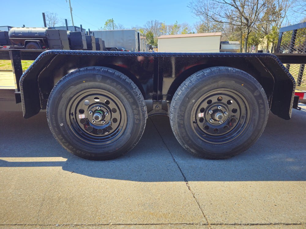 6’4″ x 16 Utility Trailer Double Axle Dovetail With Gate Powder Coated (2) 3500lb Axles - Image 13