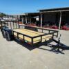 6’4″ x 16 Utility Trailer Double Axle Dovetail With Gate Powder Coated (2) 3500lb Axles