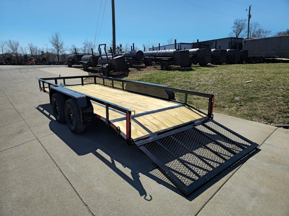 6’4″ x 16 Utility Trailer Double Axle Dovetail With Gate Powder Coated (2) 3500lb Axles - Image 6