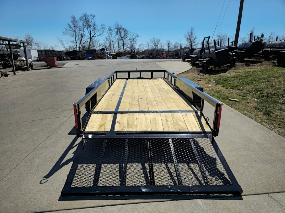 6’4″ x 16 Utility Trailer Double Axle Dovetail With Gate Powder Coated (2) 3500lb Axles - Image 7