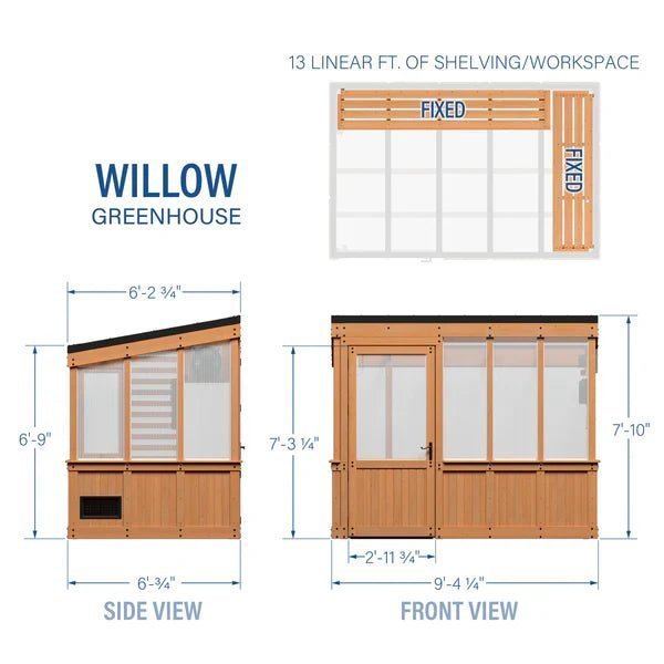9×6 Willow Greenhouse - Image 28