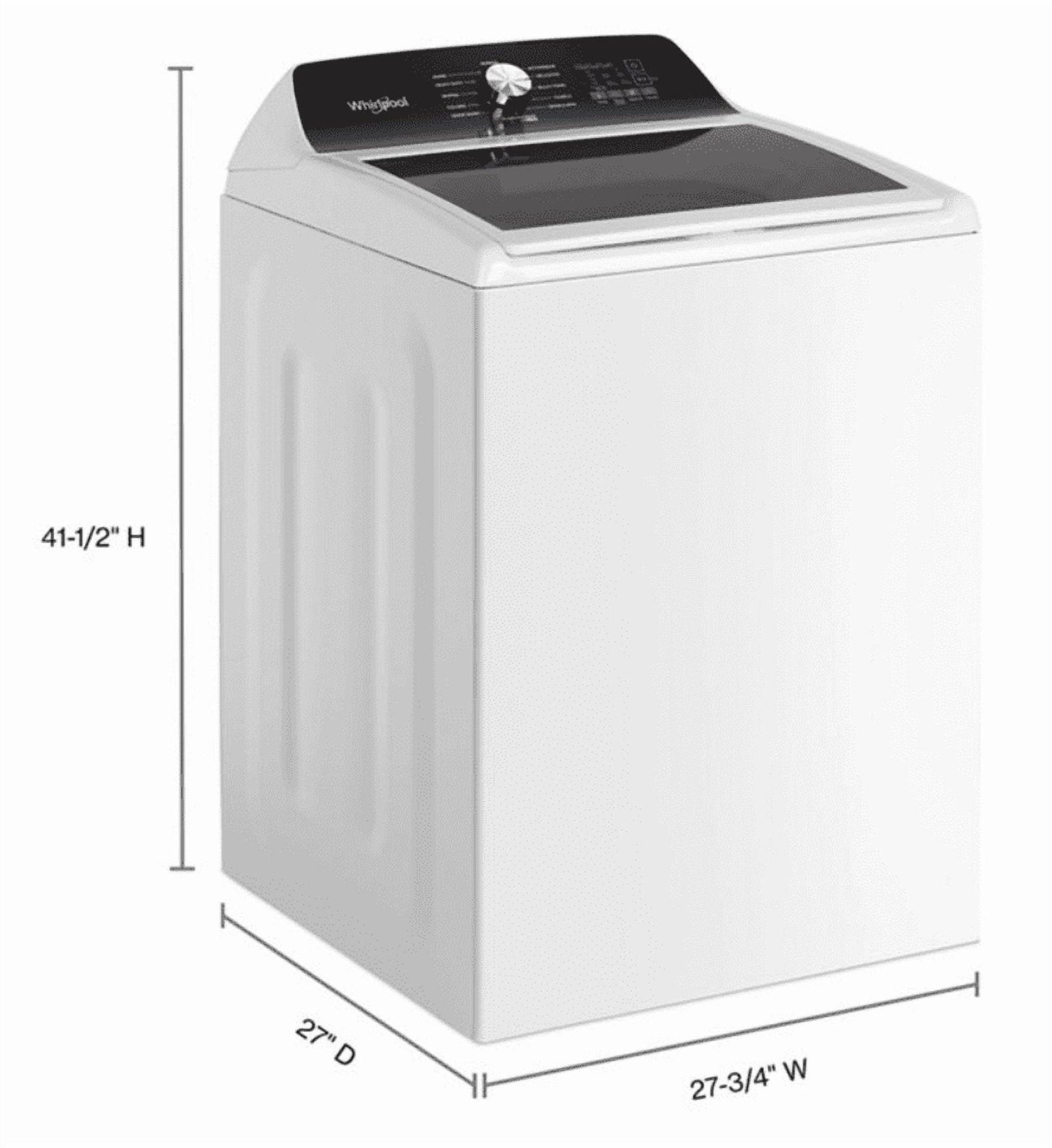 Whirlpool WTW5025SW 4.5 Cu. Ft. Top Load Washer, Built-In Faucet, Agitator - Image 2