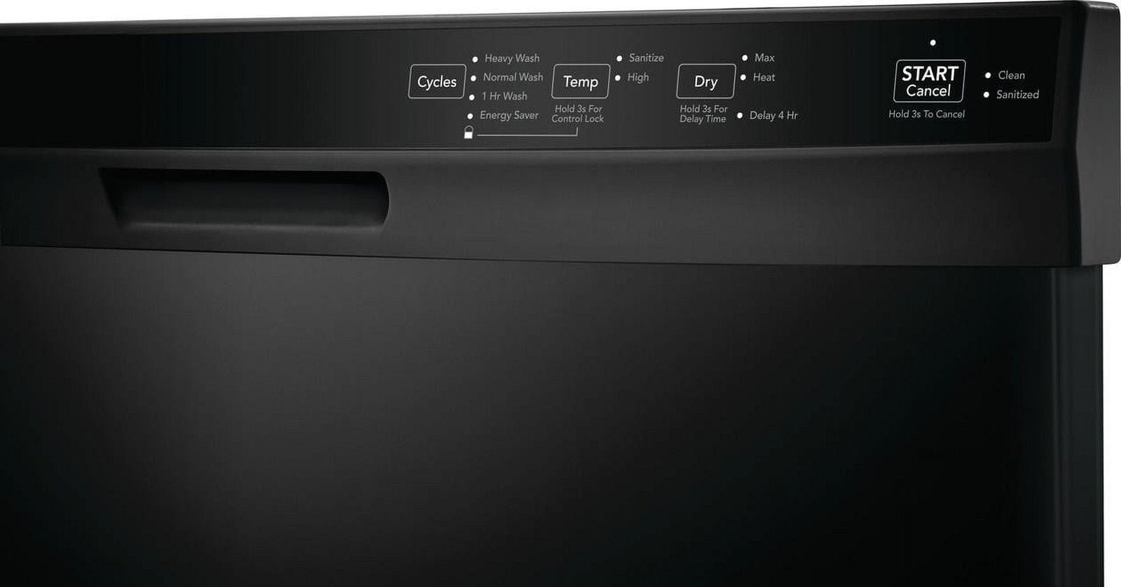 Frigidaire 24″ Built-In Dishwasher, Front Control, Black - Image 3