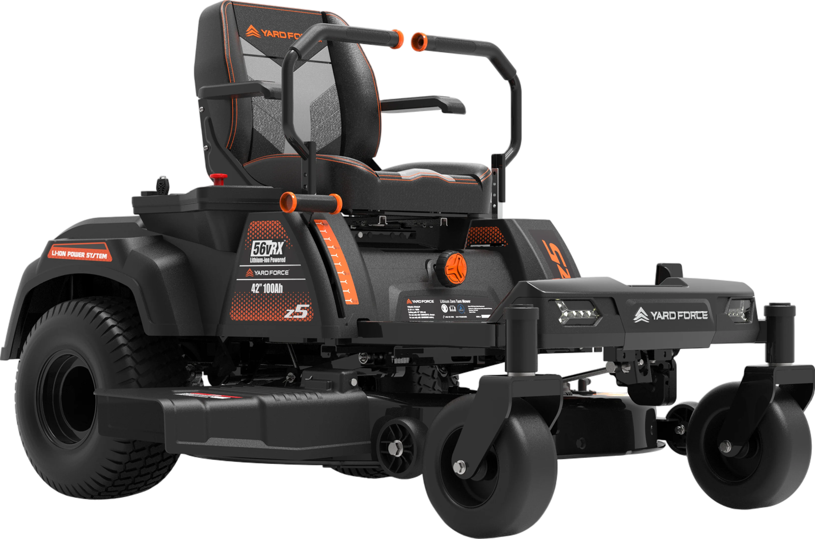 Yard Force Riding Lawn Mower 42″ Zero Turn Battery Powered 56V Z42-562 New