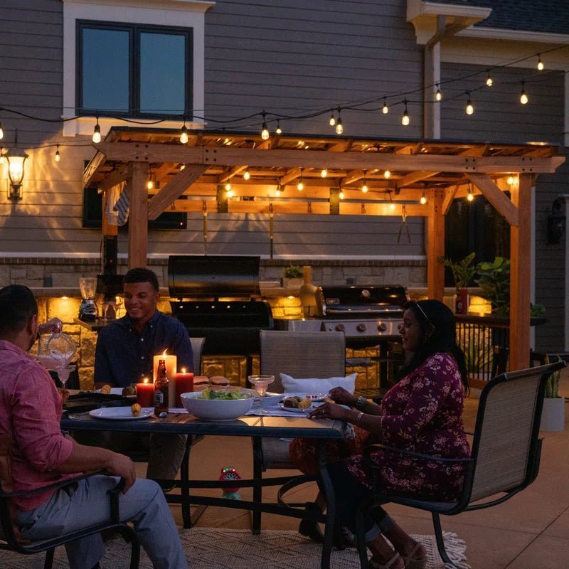 Saxony Xl 13 Ft. W X 6.5 Ft. D Solid Wood Grill Gazebo - Image 6