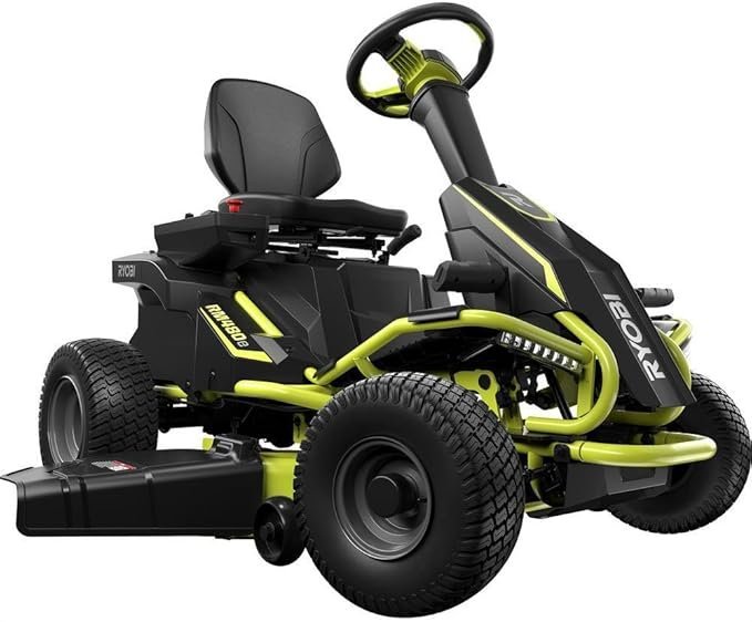 Ryobi 38 inches 100 Ah Battery Electric Rear Engine Riding Lawn Mower Model#: RY48111