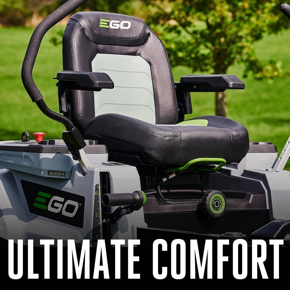 EGO Power+ Electric Riding Lawn Mower, 42″ Deck with Zero Turn Radius, Includes (4) 56V 10.0Ah Batteries and Charger – ZT4204L - Image 7