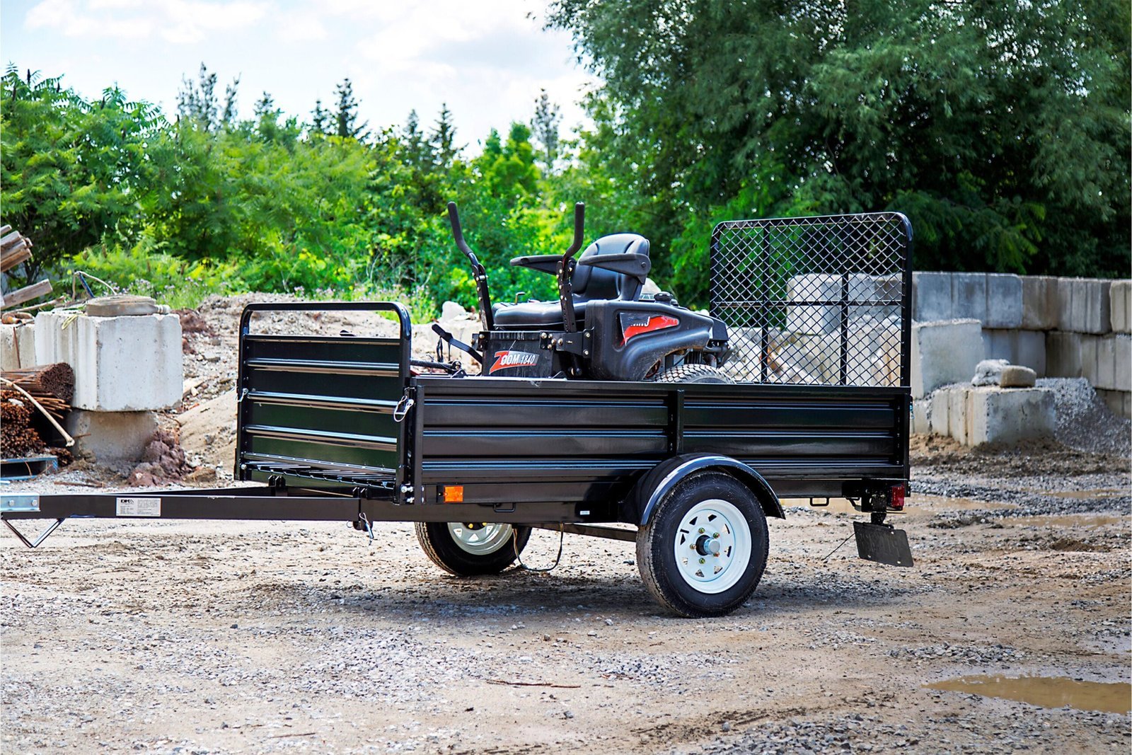 DK2 5-ft x 7-ft Steel Utility Trailer with Ramp Gate ( 1639-lb Capacity ) 2491711 - Image 6