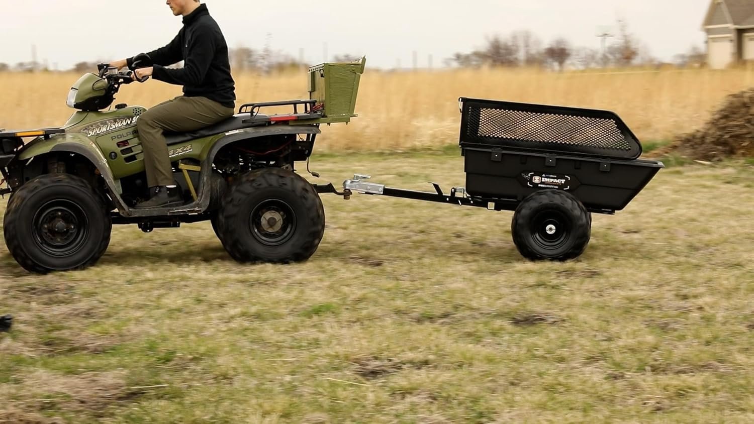Impact Implements 1500 lb Utility Cargo Trailer with Pivot Dump for ATV, UTV, and Lawn Tractor - Image 13