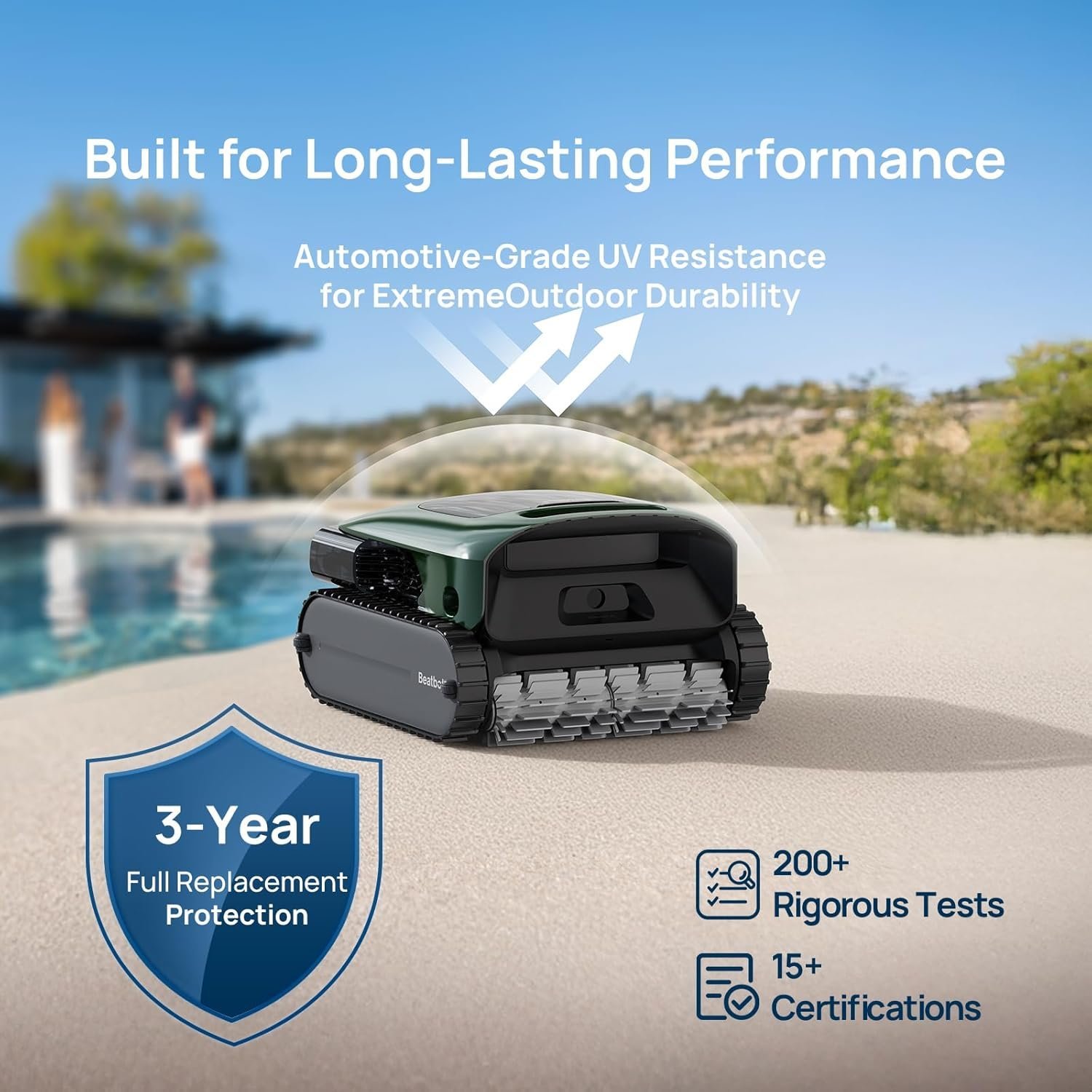 Beatbot AquaSense 2 Pro Robotic Pool Cleaner – 5-in-1 Cordless Skimmer & Clarifier, App-Controlled, Smart Parking, Up to 3,875 Sq. Ft. – Obsidian - Image 15