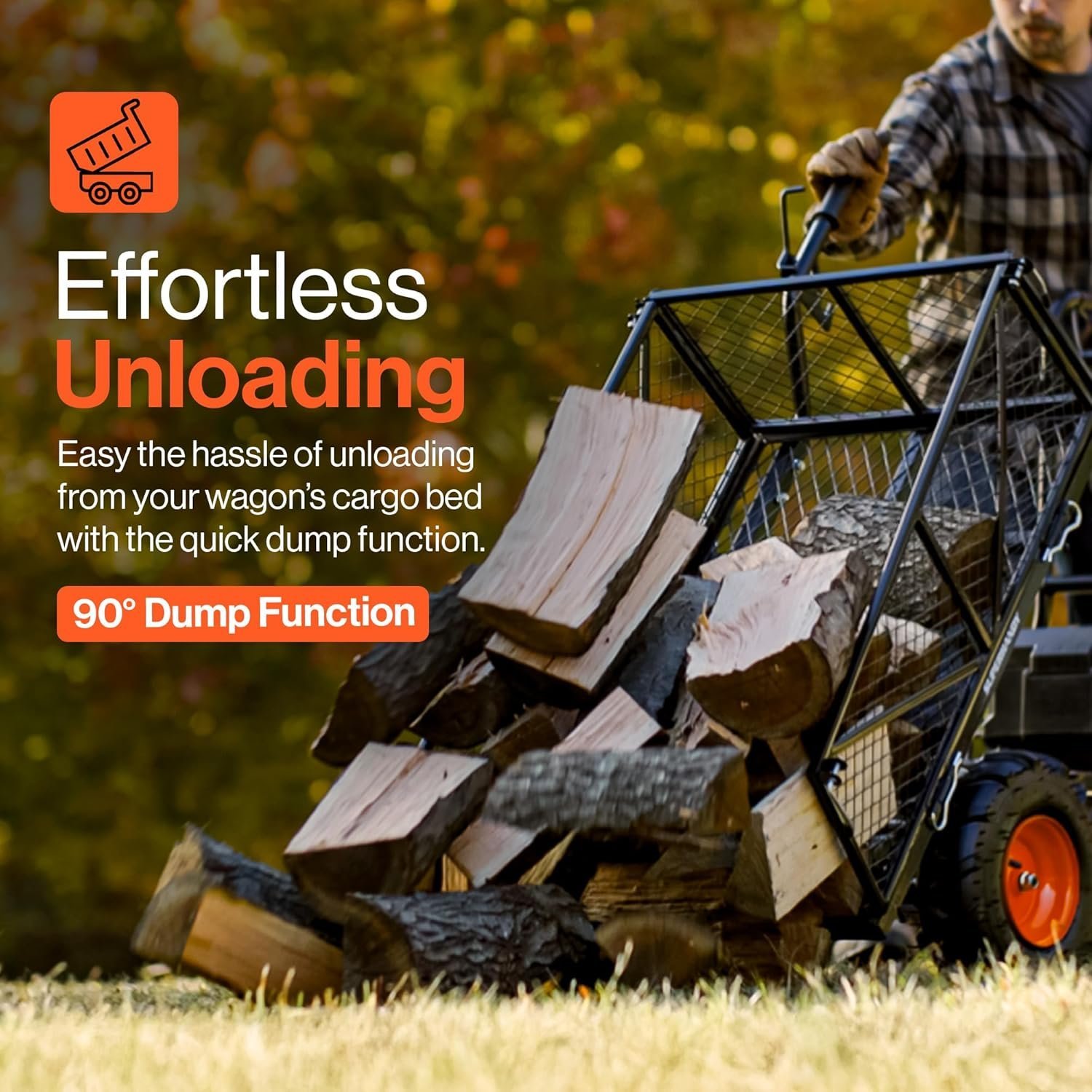 SuperHandy 48V Electric Power Wagon Utility Cart, 660 lb Load, 1000 lb Hauling Capacity - Image 6