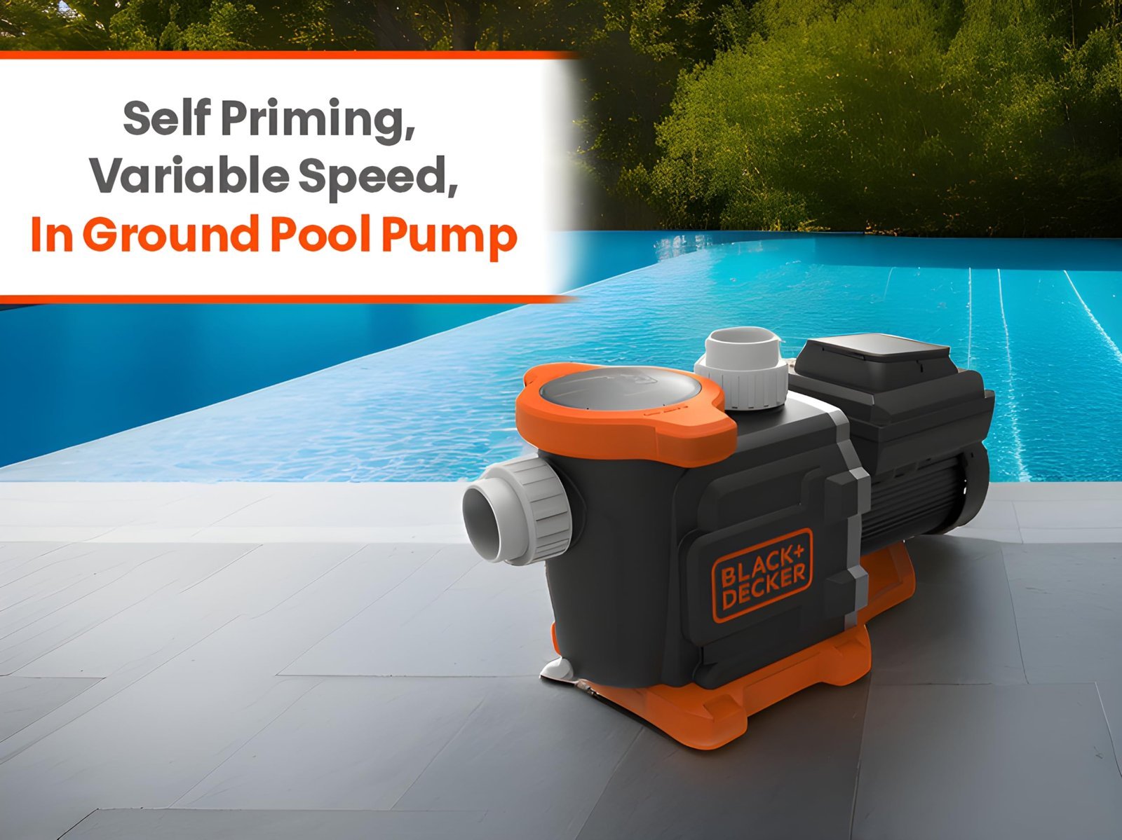 BLACK+DECKER Variable Speed Pool Pump Inground with Filter Basket and Easy Programmable Touch Pad Interface, 3 HP - Image 7