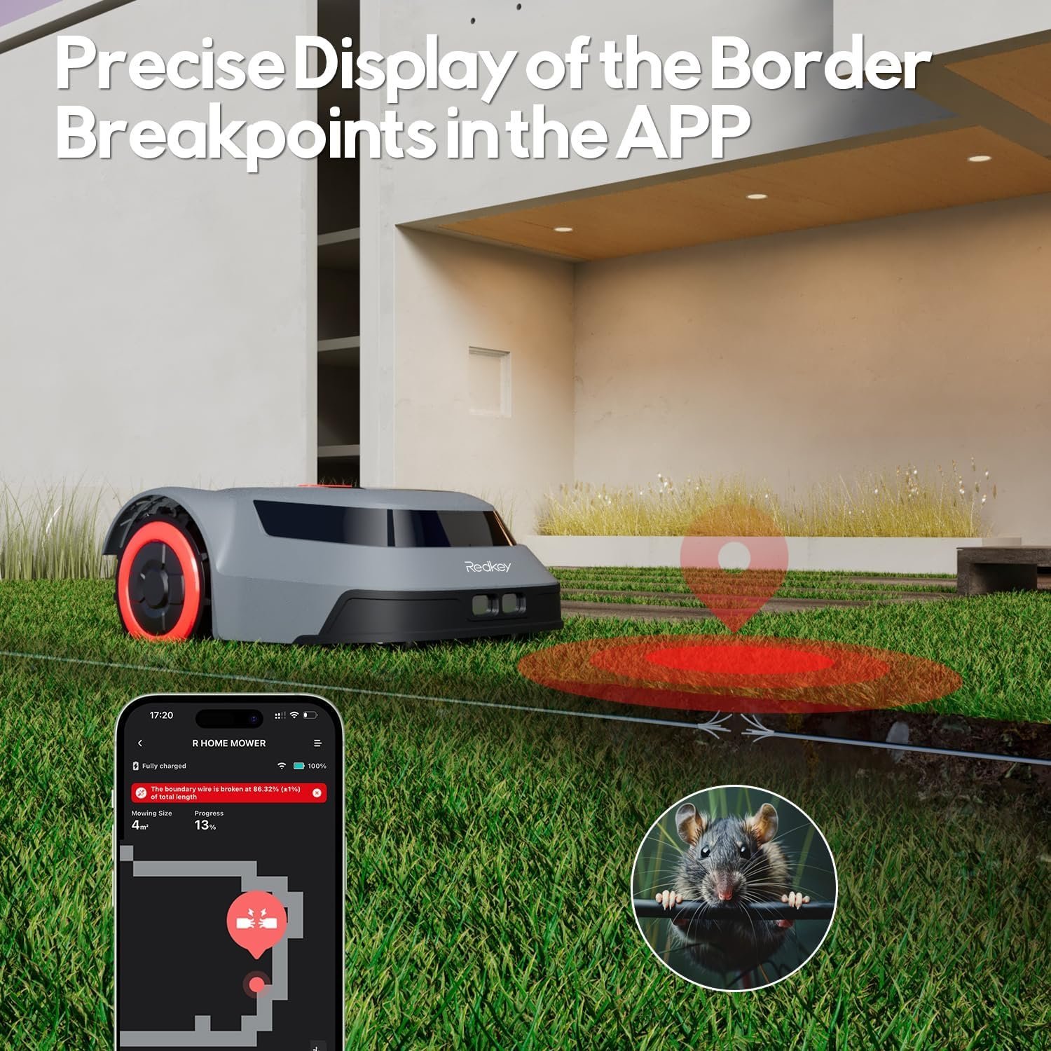 Redkey MGC1000 Robot Lawn Mower for 0.25 Acre with Auto Recharge - Image 6