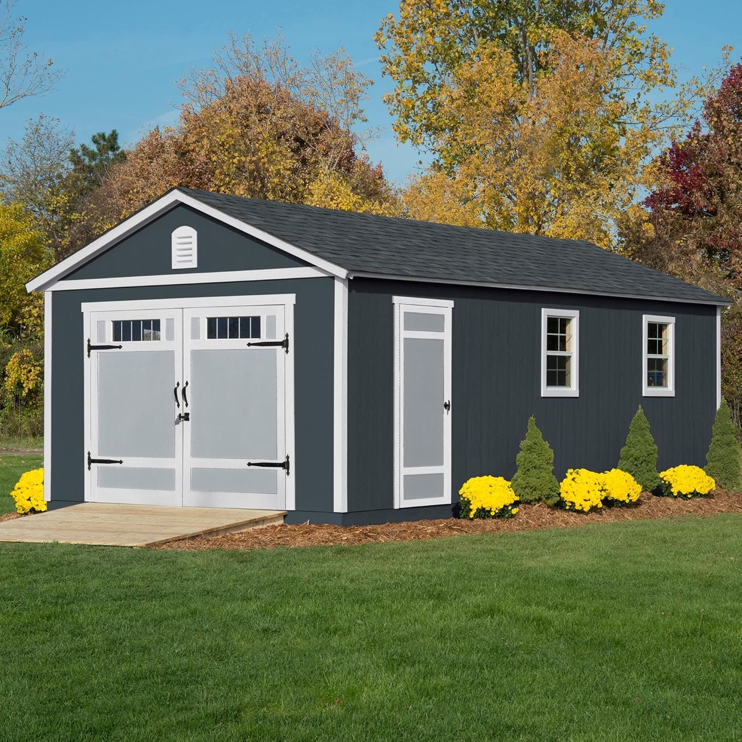 Handy Home Products Manhattan 12×24 Garage Do-it-Yourself Wooden Storage Shed, Does not Include Paint and Roofing Shingles - Image 2