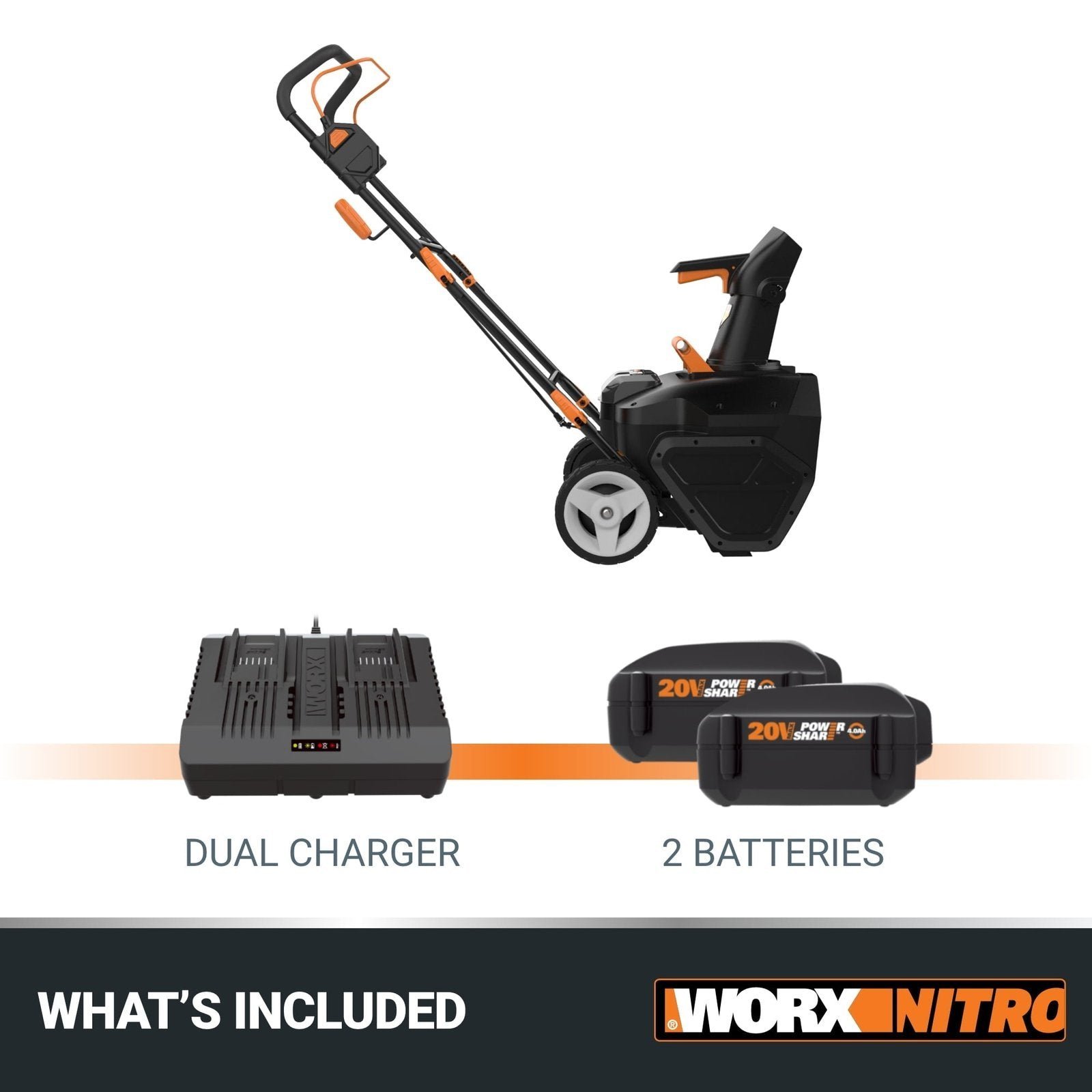 Worx WG471 40V Power Share 20″ Cordless Snow Blower with Brushless Motor - Image 7