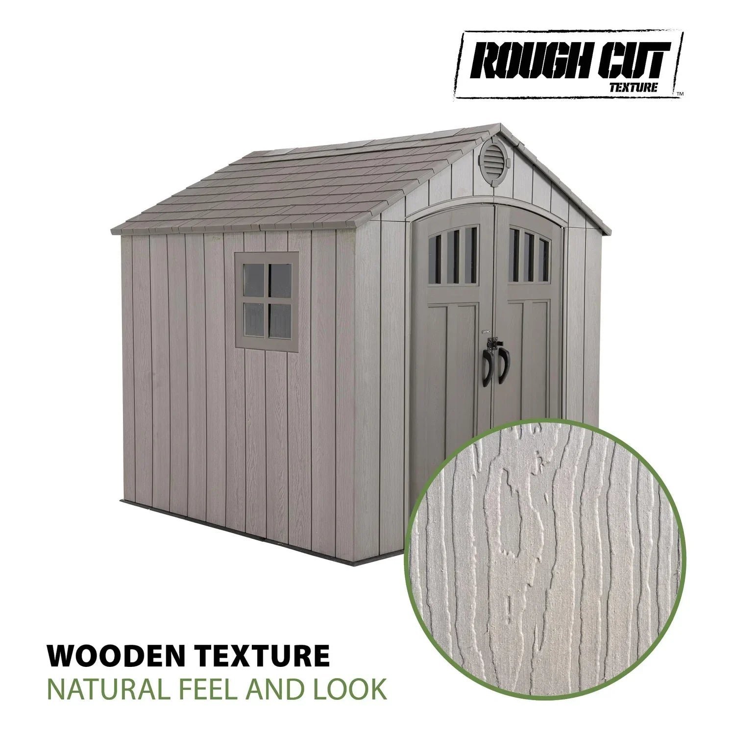 Lifetime 8 Ft x 7.5 Ft Outdoor Storage Shed - Image 2