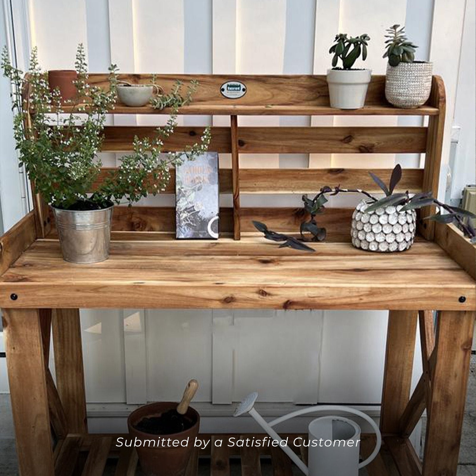 Potting Table/Bench/Serving Bar – Acacia Wood - Image 7