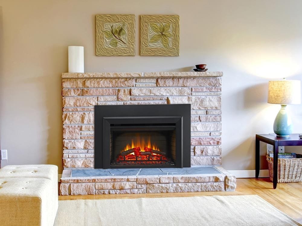 SimpliFire 30-In Electric Fireplace Insert with LED Flame and Multi-Color Ember Bed - Image 12