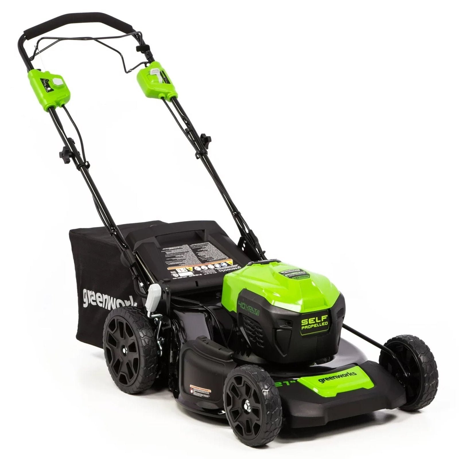 Greenworks Self-Propelled 21-inch Brushless Lawn Mower 40V with 5Ah Battery and Charger - Image 2