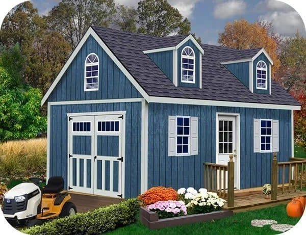 Hampton 12 ft. W x 16 ft. D Wood Storage Shed Kit with Floor (192 Sq. ft.) Installtion Included - Image 5