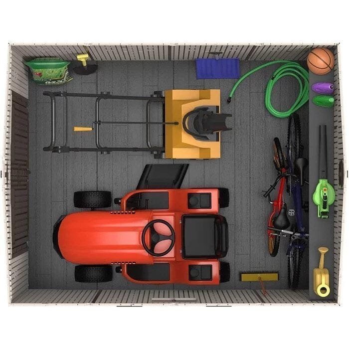 Side 10 ft. W x 8 ft. D Plastic Storage Shed - Image 2