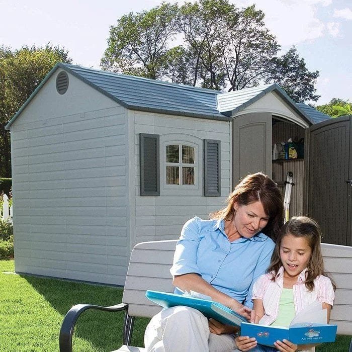 Side Entry 15 ft. W x 8 ft. D Plastic Storage Shed - Image 7