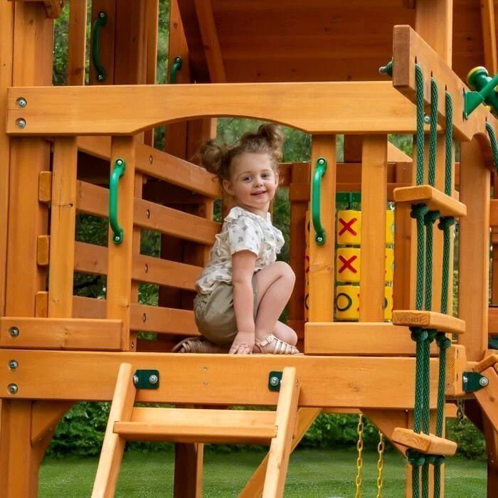 Treasure Trove II Swing Set /Tongue and Groove Wood Roof - Image 4