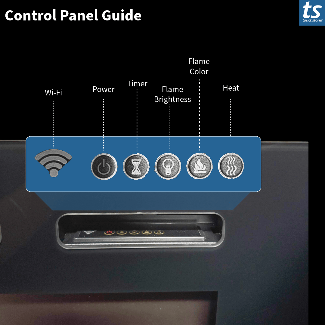 The Sideline 50 Inch Recessed Smart Electric Fireplace 80004 - Image 7